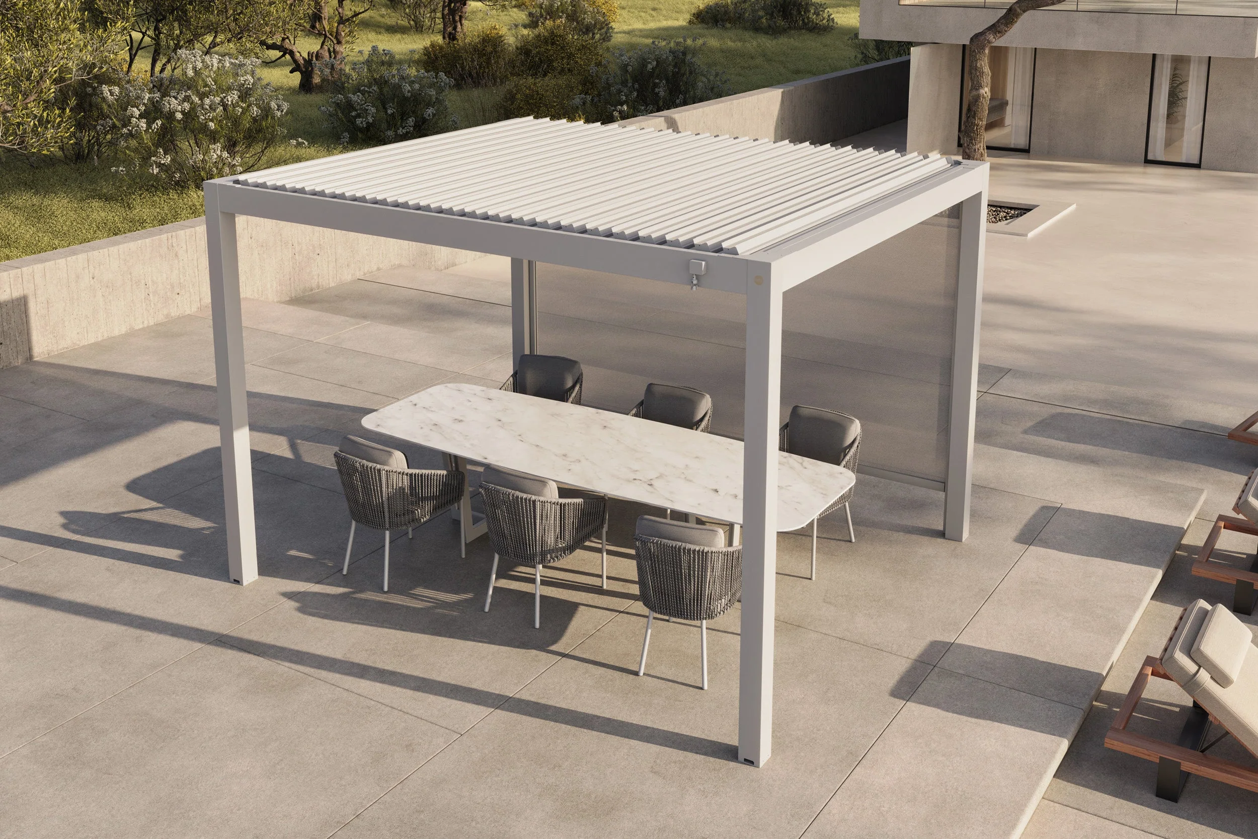 Luxe Manual Louvered Roof LED Pergola